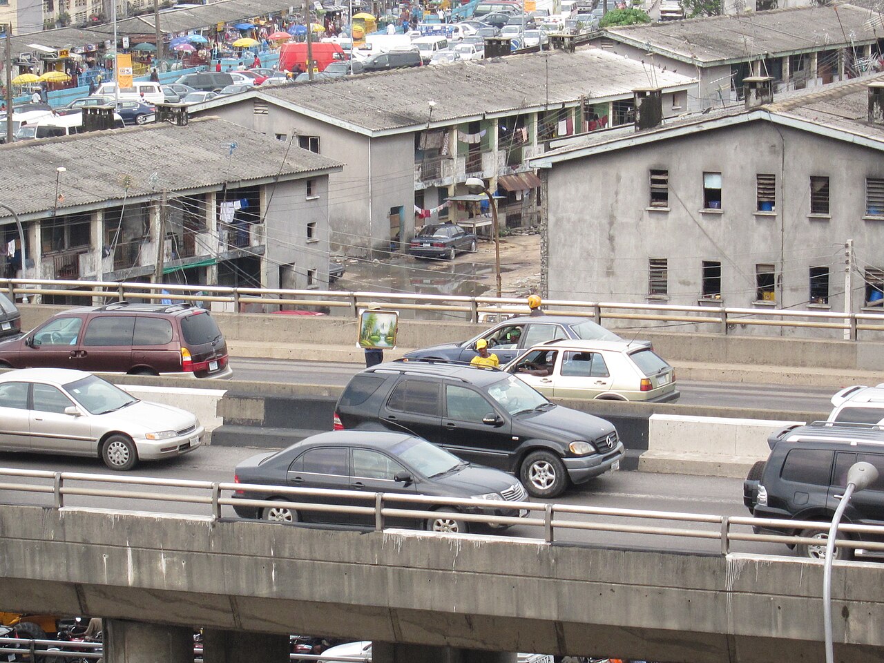Commercial cars and Lagos commuters stranded during transport disruption
