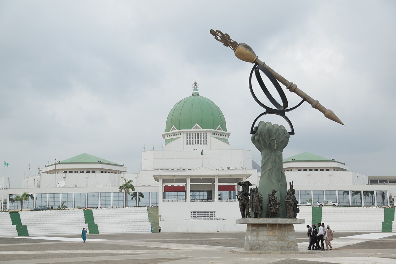 The National Assembly complex in Abuja during a legislative session on electoral reforms.