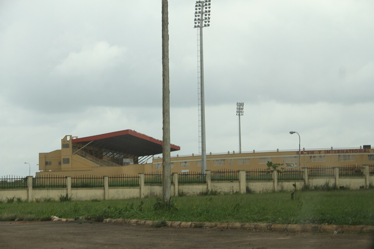 NPFL football match action at a Nigerian stadium