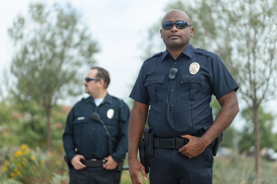 Nigerian police uniform and badge representing law enforcement