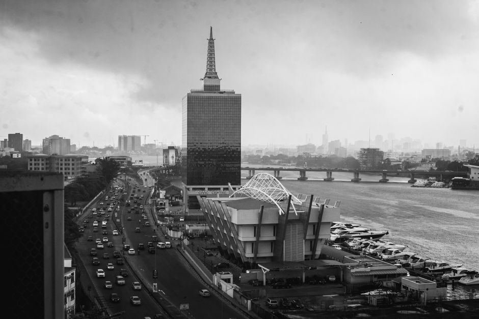 Busy Lagos traffic representing the economic hustle and transport struggles in Nigeria