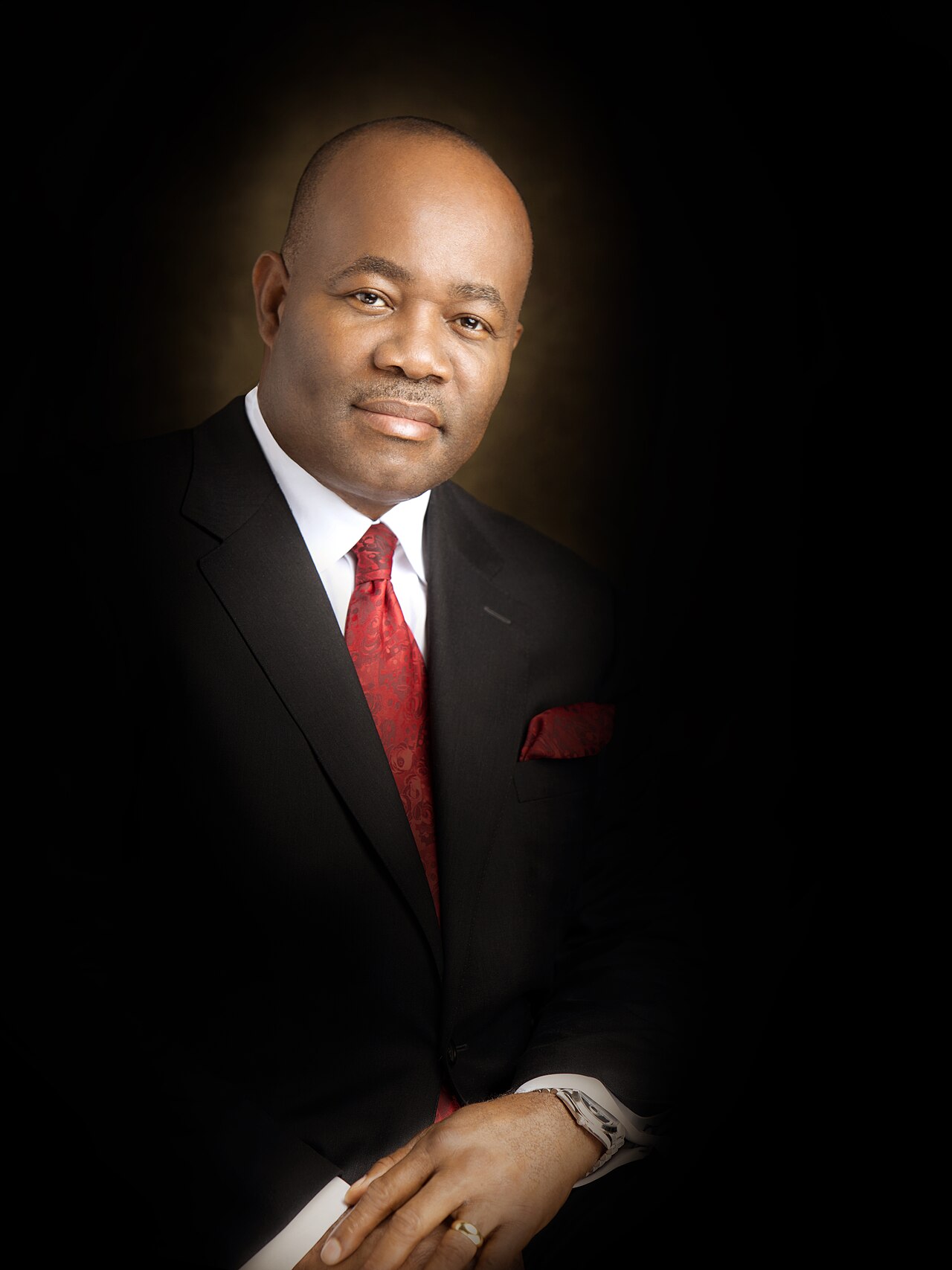 Senate President Godswill Akpabio addressing an international summit
