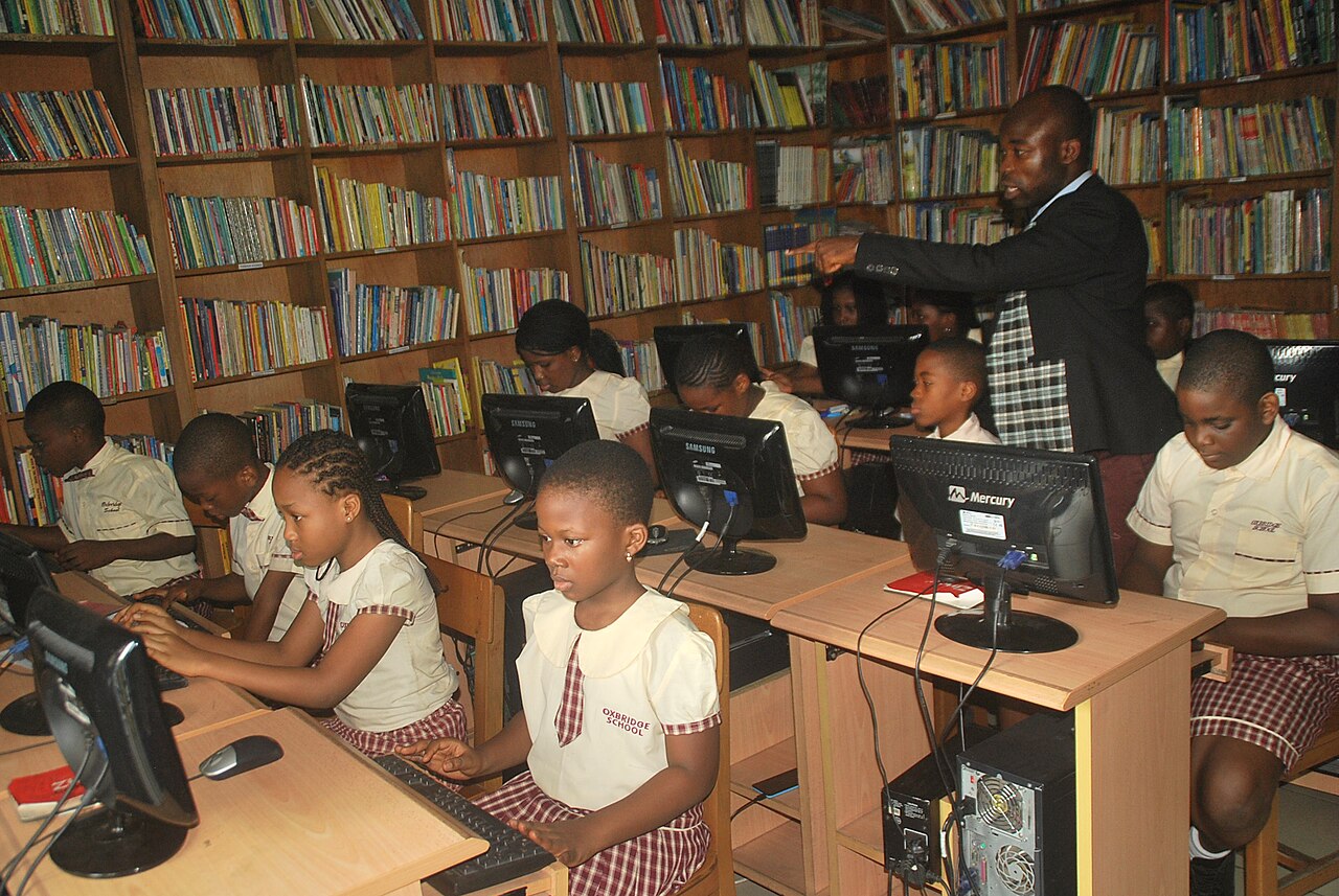 Nigerian students writing computer-based examinations