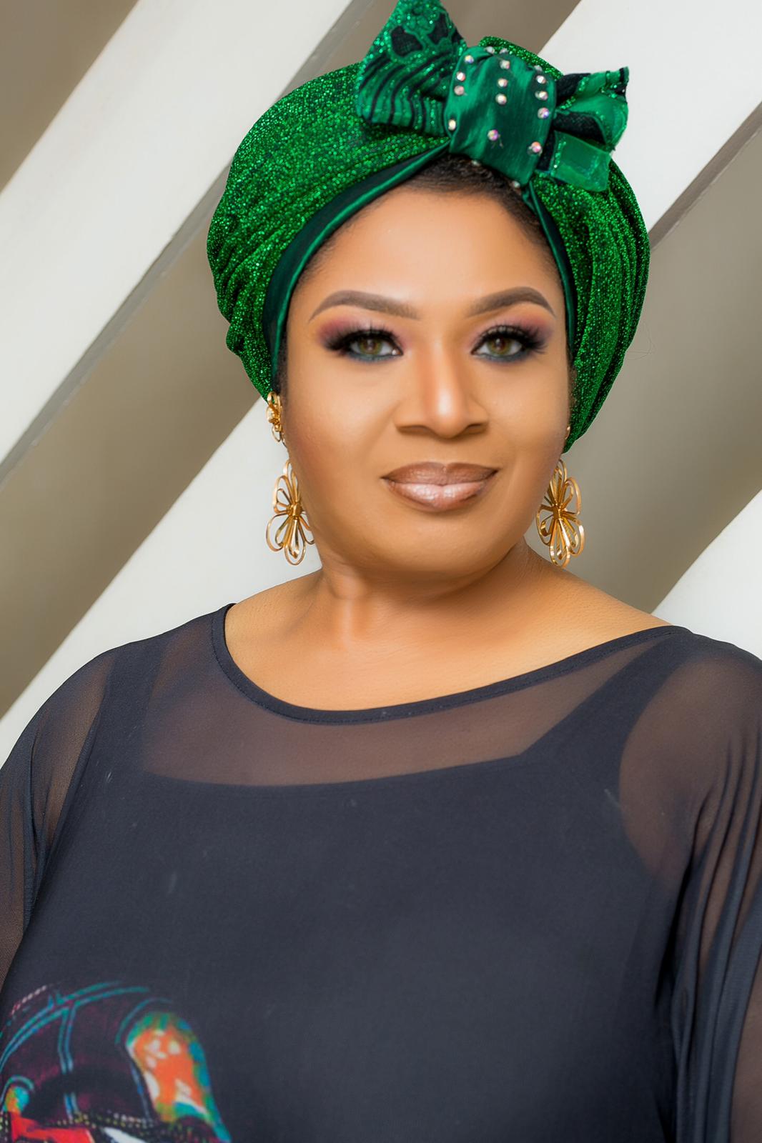Nollywood actress Mercy Aigbe speaking at a media event in Lagos