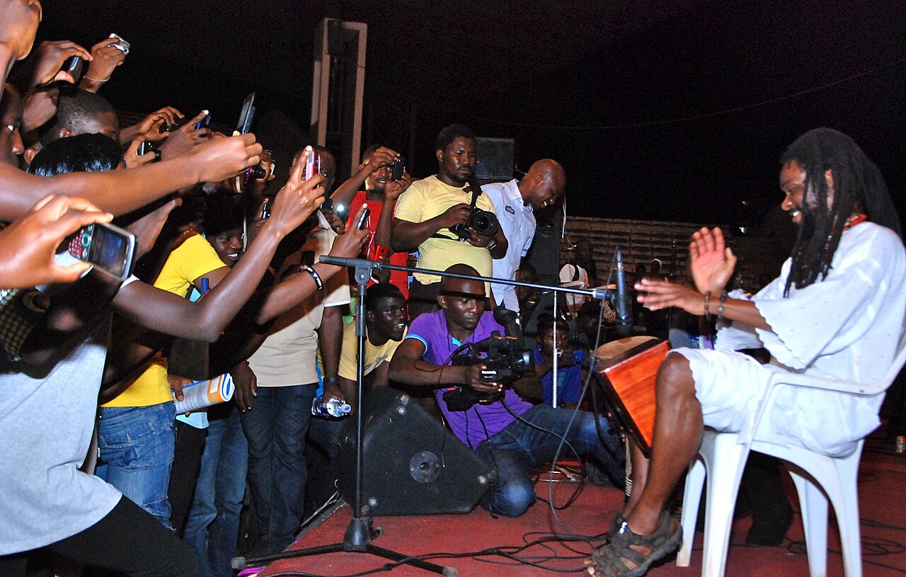 Ozonna Soludo performing live on stage during his Abuja music debut