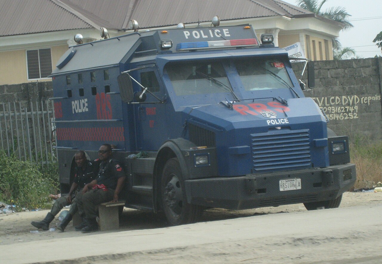 Nigerian security personnel on patrol in Abuja