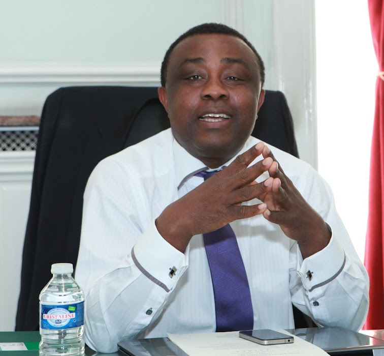 Victor Nwokeji presenting African mining ambitions at the London Stock Exchange