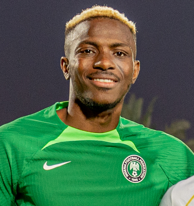 Super Eagles striker Victor Osimhen on the football pitch